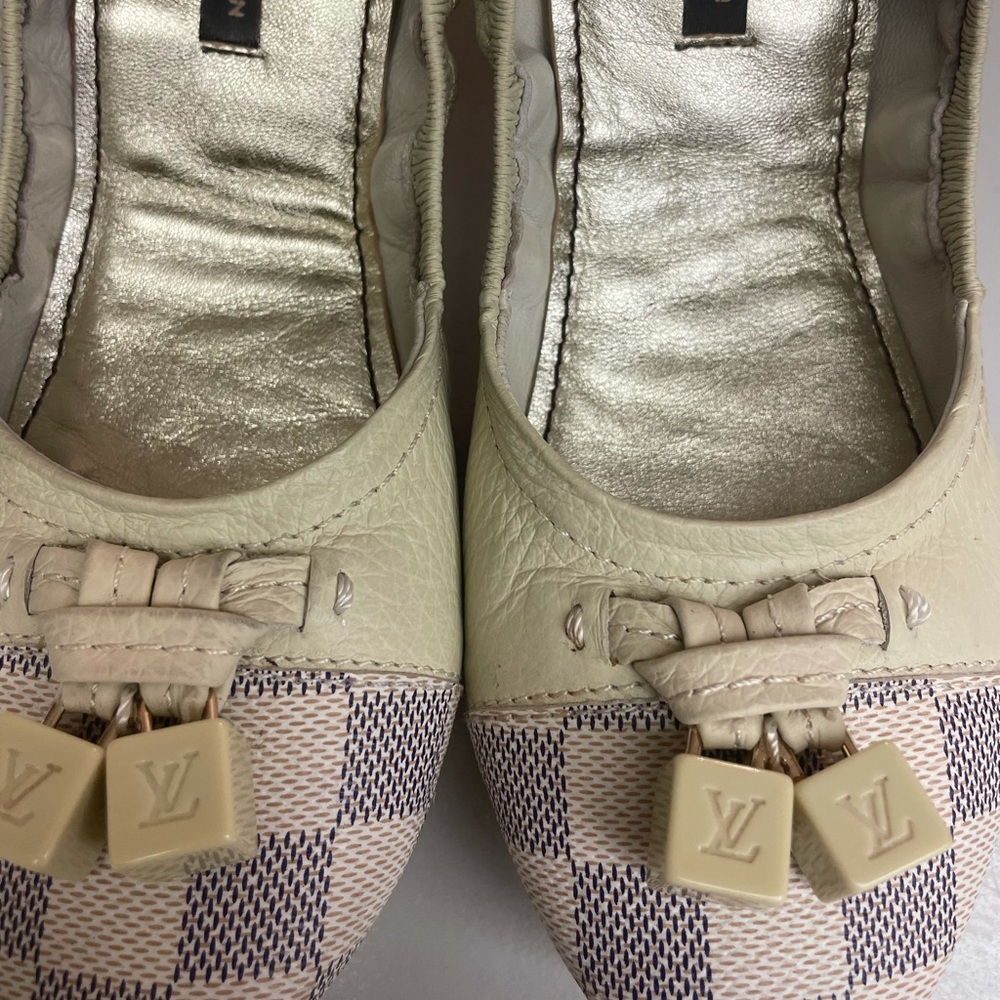 Louis Vuitton Damier azur ballet flats